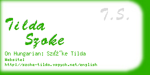 tilda szoke business card